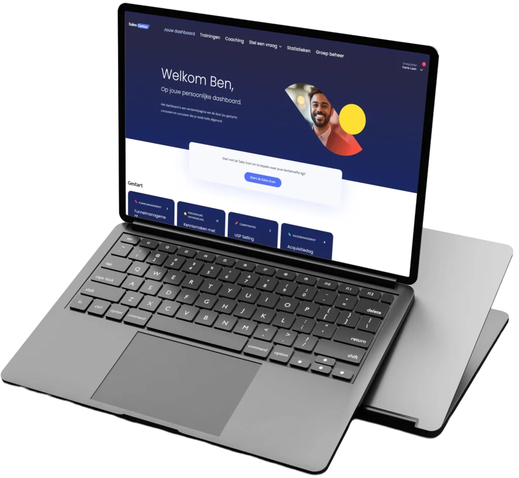 Sales Genius Dashboard op laptop